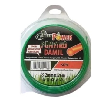 Műanyag vágószál 2,4mmx86m kör, műanyag tekercs 0,5 kg (GP0707)