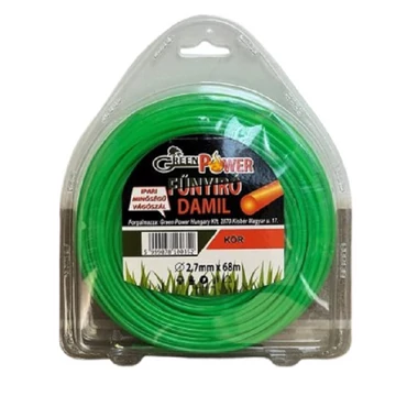 Műanyag vágószál 2,7mmx68m kör, műanyag tekercs 0,5 kg (GP0708)