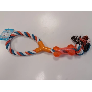 Műcsontos kutyajáték narancssárga színben 260204