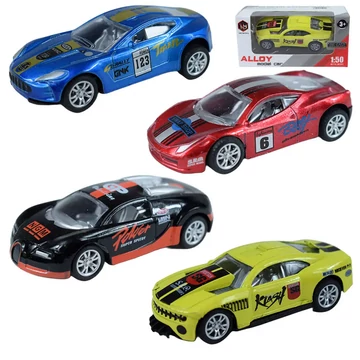 Car Model: Fém versenyautó többféle változatban 7cm 1/50 1db