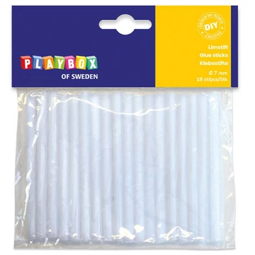PlayBox: Ragasztórúd utántöltő 7mm-es ragasztó pisztolyokhoz 18db-os csomag