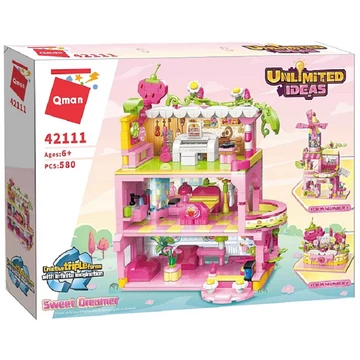 3in1 Édes álom megaház | 580 db építőkocka | építőjáték | QMAN 42111