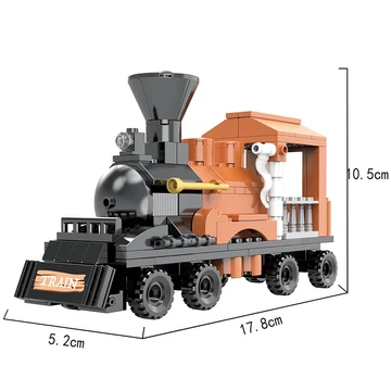 3az1-ben vadnyugati vonat vagy aranyásó | 212 db építőkocka | építőjáték | COGO 3069