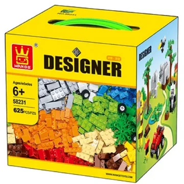 Kreatív vegyes doboz színes építőkockákkal | 625 db építőkocka | építőjáték készlet | WANGE 58231