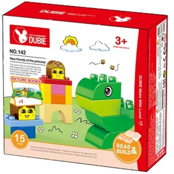 A hercegkisasszony új barátai + képeskönyv | 15 db építőkocka |építőjáték készlet | WANGE 142