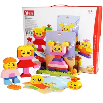 Hangulat arcok 145 építőkocka + 8 kártya | 145 db építőkocka | építőjáték készlet | WANGE 611