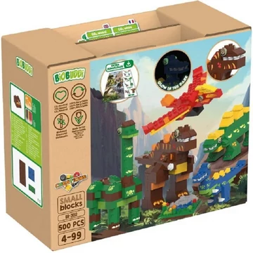 Dinó világ | építőjáték | 500 db építőkocka | BiOBUDDi BB-2032