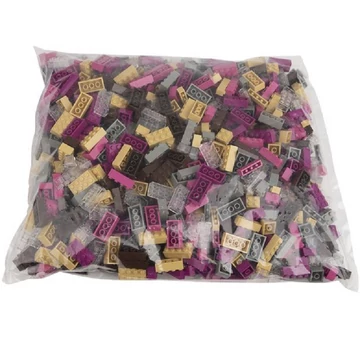 Vegyes építőkocka készlet különleges színekben - elsősorban óvodáknak (alapkockák) | építőkocka készlet | 1000 db építőkocka | Q-BRiCKS®