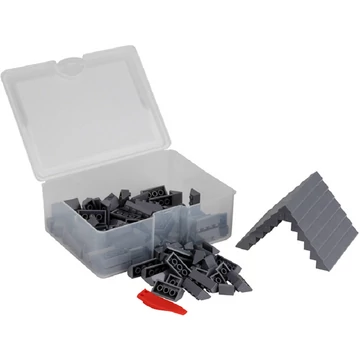 Sötétszürke tetőelemek | építőkocka készlet | 150 db építőkocka | Q-BRiCKS®