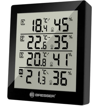Bresser Temeo Hygro Quadro időjárás állomás, fekete - 73257