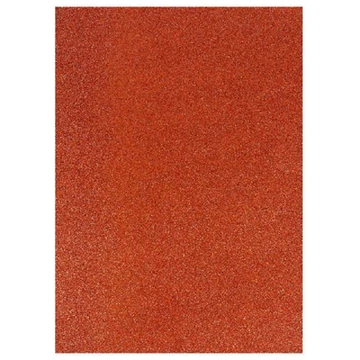 Spirit: Öntapadós csillámos dekorációs habszivacs lap téglavörös színben A/4 1db