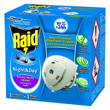 Raid elektromos légy-szúnyogriasztó korong készülék+utántöltő