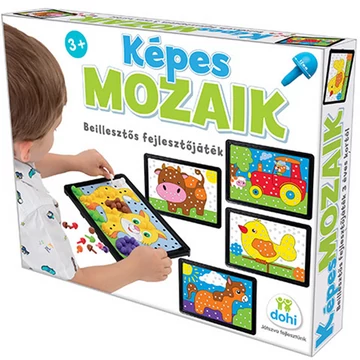 Képes mozaik beillesztős fejlesztőjáték