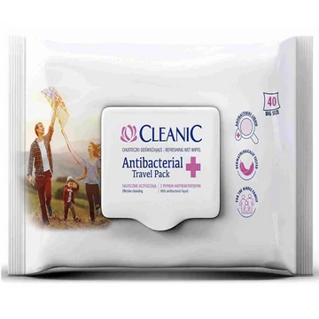Cleanic antibakteriális törlőkendő 40db