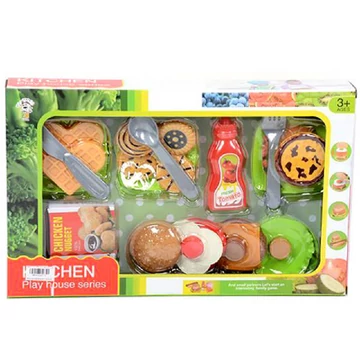 Hamburger tojással reggeliző szett