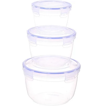 Patentzáras kerek ételtároló szett 3db-os DÜ344