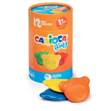 Maci formájú Baby Teddy 12 db-os zsírkréta szett - Carioca