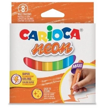 Maxi háromszögletes neon zsírkréta szett 8db-os - Carioca