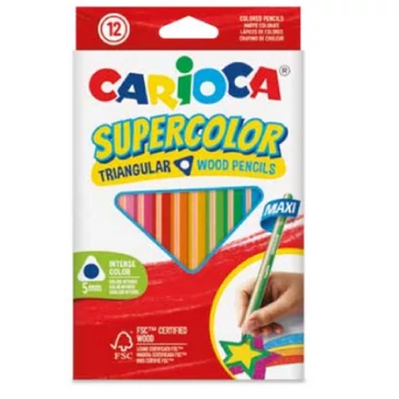 SuperColor háromszög alakú 12db-os maxi színesceruza készlet - Carioca