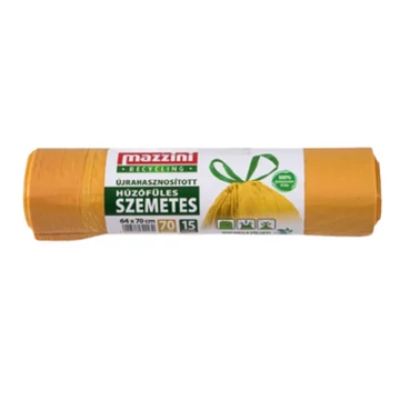 Mazzini újrahasznosított húzófüles szemeteszsák 70L 15db