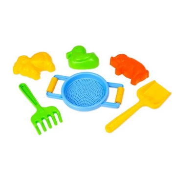 LENA: Homokozó szita szett kiegészítőkkel 6db-os