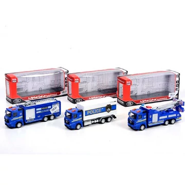 Rendőrségi teherautók fénnyel, háromféle változatban