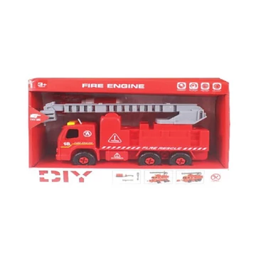 Szétszerelhető létrás tűzoltóautó hanggal és szerszámokkal