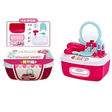 Szépség játékszett tárolódobozban kiegészítőkkel 14 db-os
