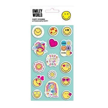 Smiley ikonok 3D pufi matrica szett 10x22cm-es íven