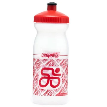 Csepel piros áttetsző kerékpárkulacs 0,6L 44780034RD