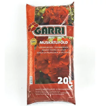Garri muskátli virágföld 20l - csak egyedi szállítással vagy személyes átvétellel