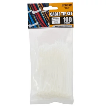 Handy kábelkötegelő 100*2,5mm fehér 100db 05410