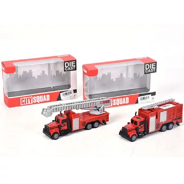 Fire Squad: Tűzoltó teherautó lendkerekes kialakítással kétféle változatban 1db