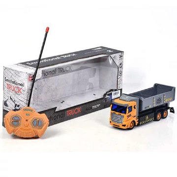 RC Távirányítós billencs építőipari kamion fénnyel 1/48 27MHz 20cm