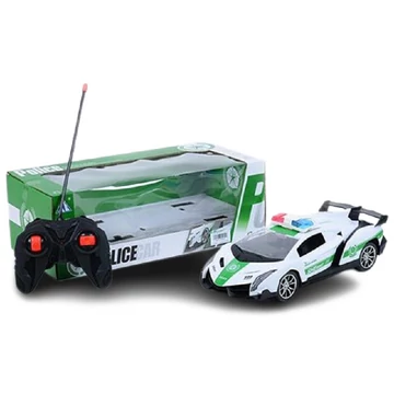 RC Távirányítós rendőrségi Lamborghini sportkocsi fényeffektekkel 1/16-os méretarány
