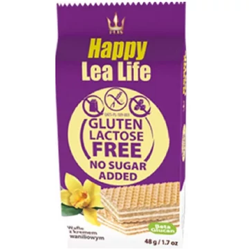 Lea life mini vaníliás ostyaszelet hozzáadott cukor-, glutén-, laktóz nélkül 48 g