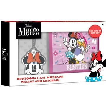 Minnie egér pénztárca kulcstartóval ajándékcsomag