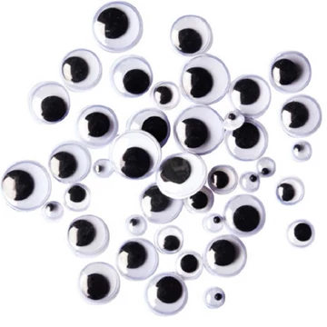 PlayBox: Fekete-fehér mozgó szemek több méretben 300db-os