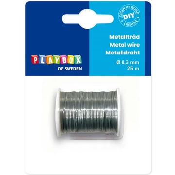 PlayBox: Fém kötöződrót ezüst színben 0,3mm 25m