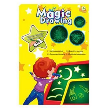 Mágikus írótábla szett sablonnal és tollal