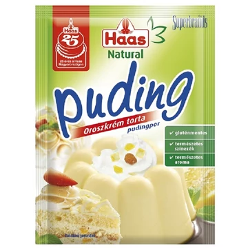 Haas Natural oroszkrém ízű puding 40g