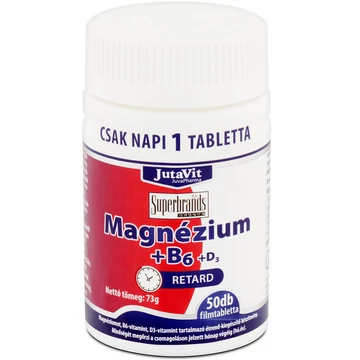 Magnézium+B6+D3-vitamin filmtabletta 50db