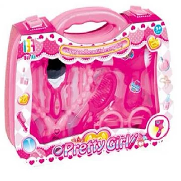 Pretty Girl pink szépségszett hordozható bőröndben szemüveggel és kiegészítőkkel