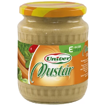 Univer üveges mustár 530g