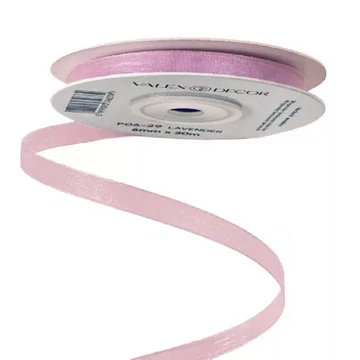 Organza szalag levendula színben 6mmx20m P6-29