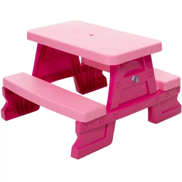 Rózsaszín színű piknik asztal 70x79x47cm