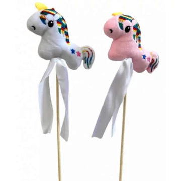 Ballagási pálcás unikornis plüss többféle színben 
