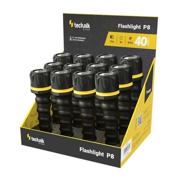 Technik gumírozott elemlámpa MT-P8