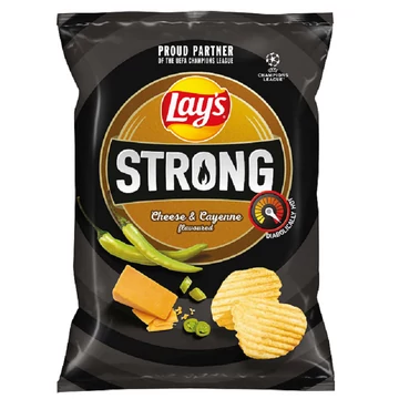 Lay's Strong cayenne bors és sajt ízű burgonyachips 120 g