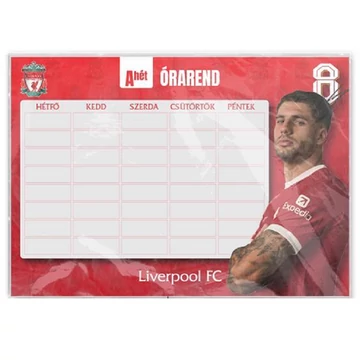 FC Liverpool: Szoboszlai Dominik 2oldalas órarend A/5